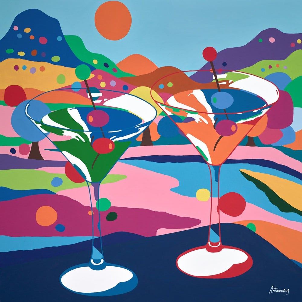 Cocktails and Mountain Views II