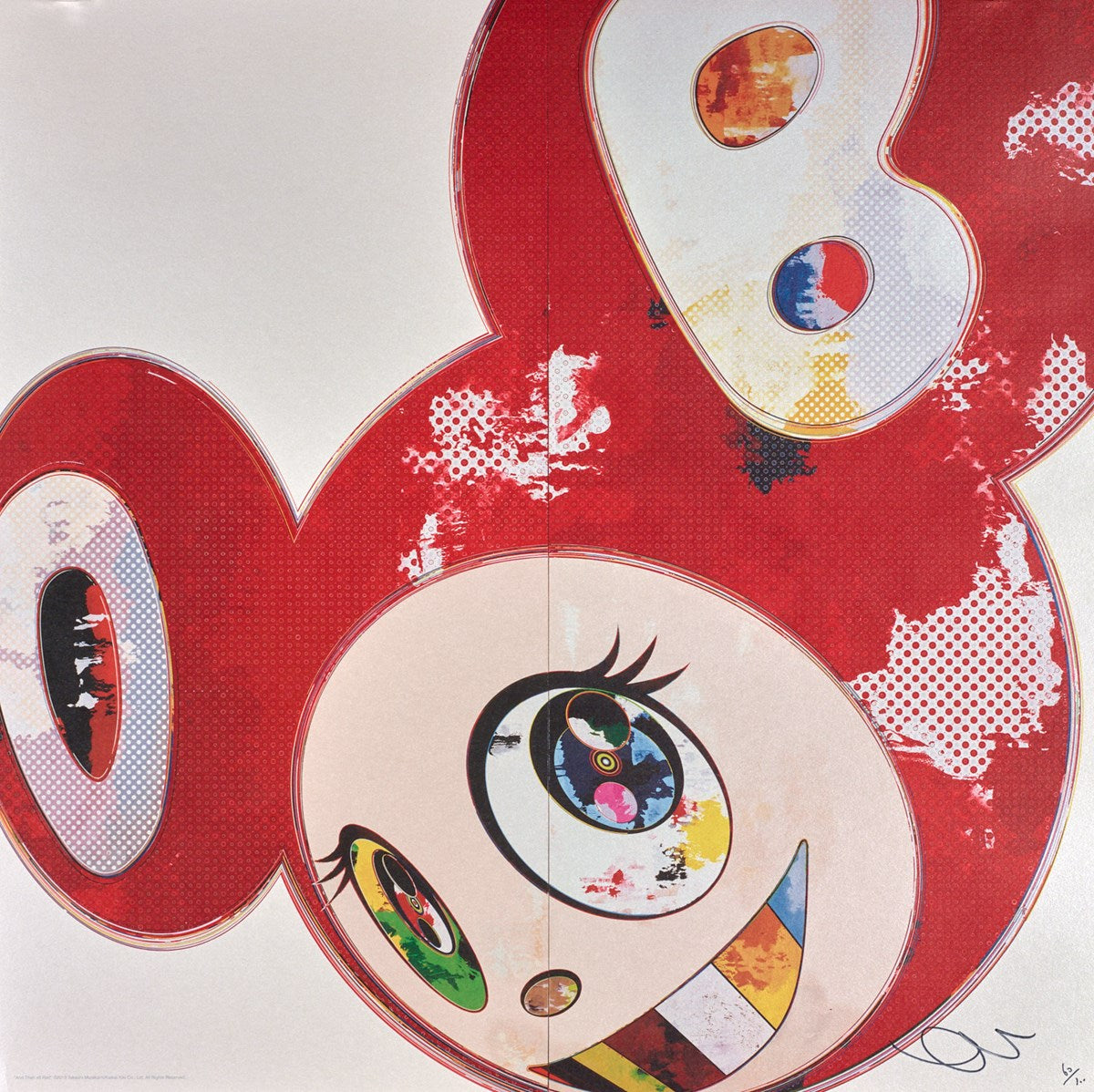 ホ*ィ様 Calee MIHO MURAKAMI PANTHER PATTERN And Then X6 Red | Takashi Murakami – Clarendon Fine Art