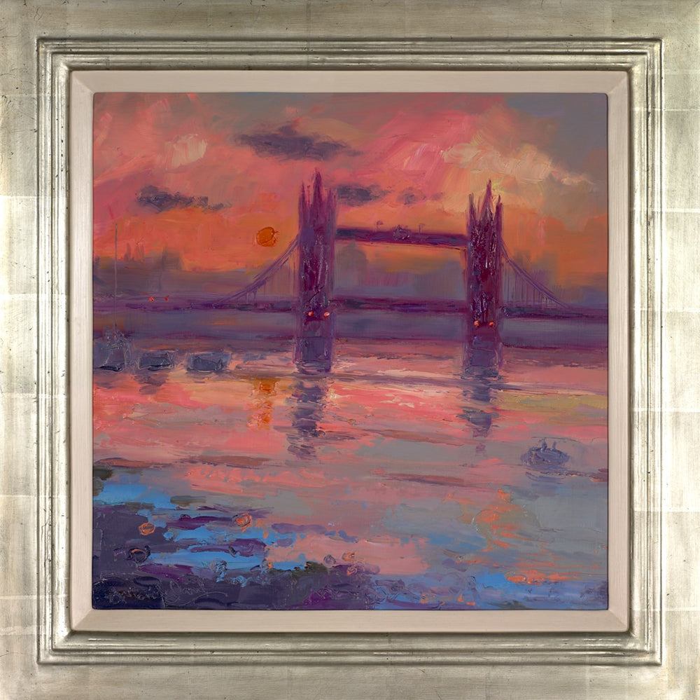 Grey and Pink, Tower Bridge from Bermondsey