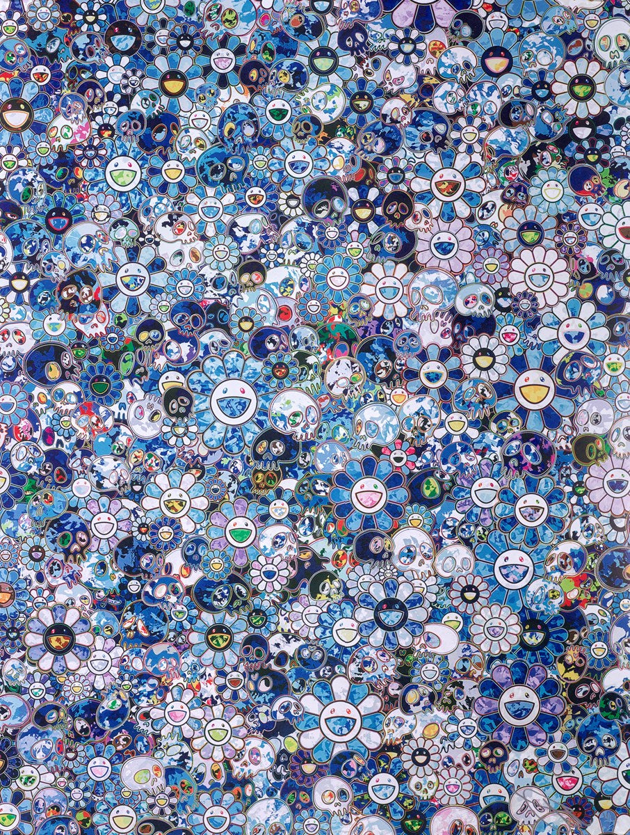Blue Flower And Skulls | Takashi Murakami – Clarendon Fine Art