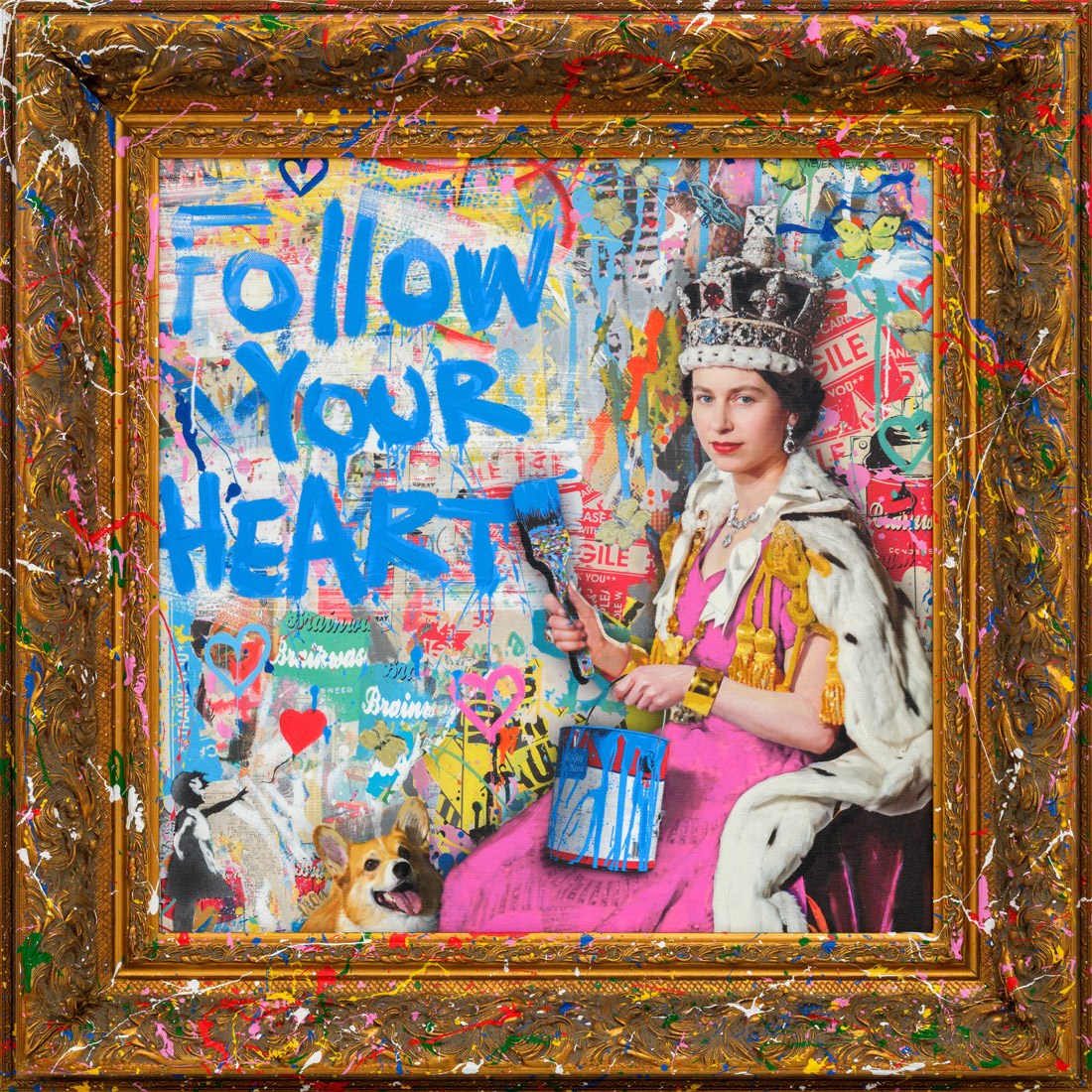 Love Reigns - Blue | Mr. Brainwash – Clarendon Fine Art