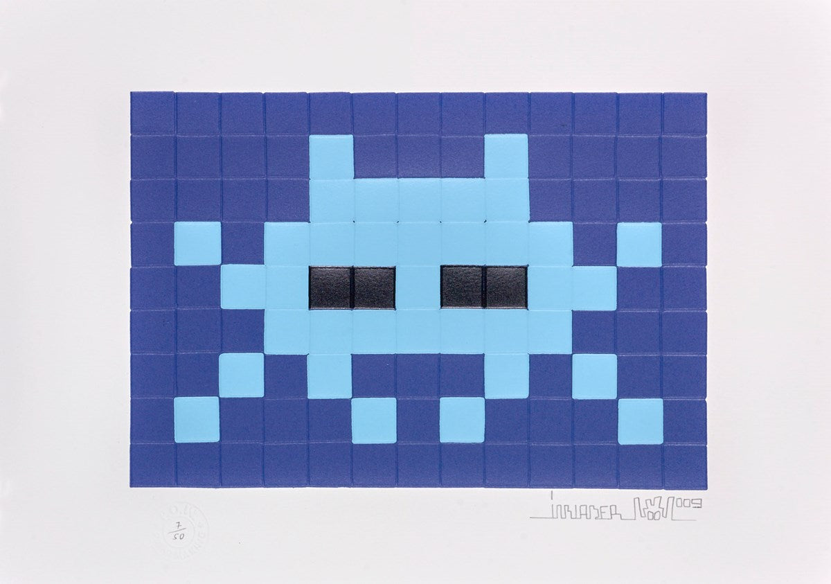 Invasion (Blue) | Invader – Clarendon Fine Art