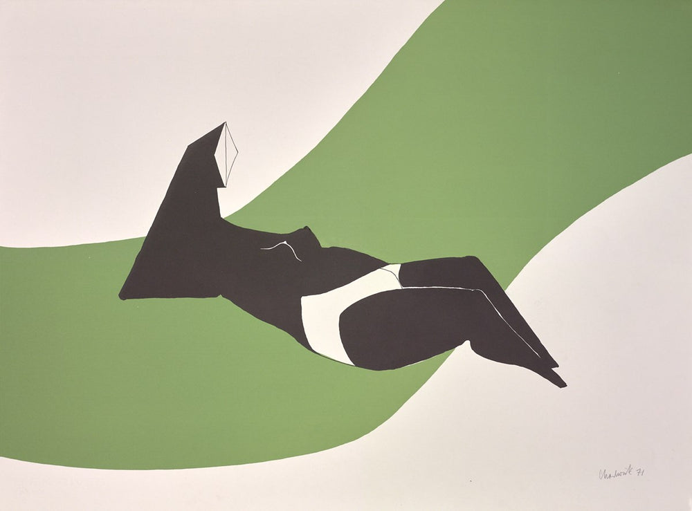 Reclining Figure on Green Wave