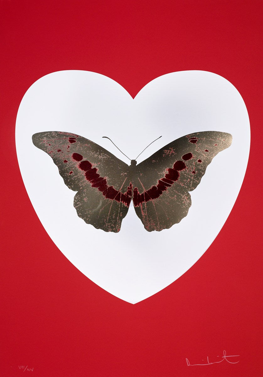 アート・デザイン・音楽 Damien Hirst I Love You (White, Red, Cool Gold, Poppy Red) | Damien Hirst
