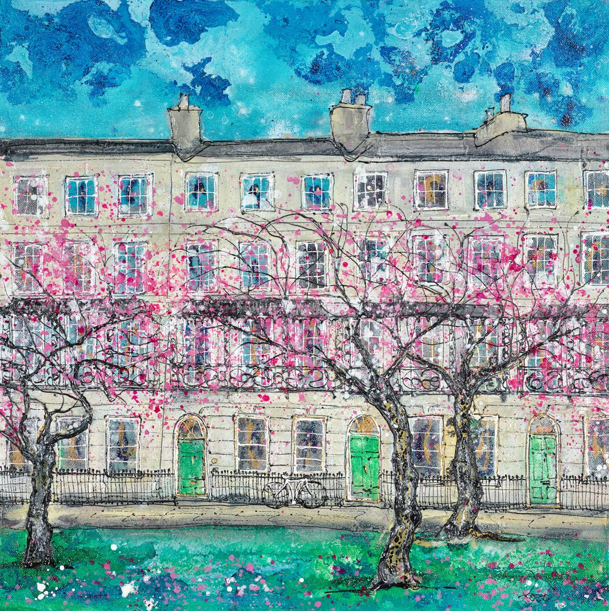 Three Green Doors | Katharine Dove – Clarendon Fine Art