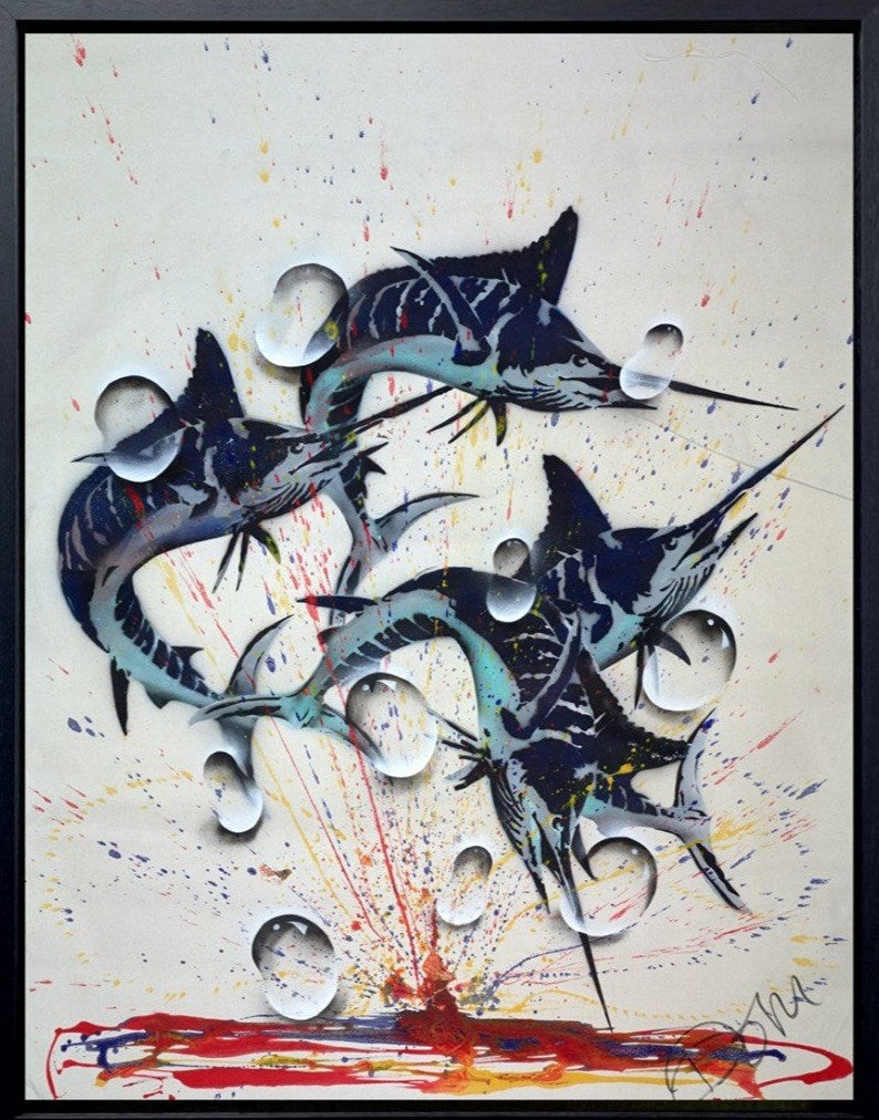 Marlins Jump for Joy (Framed)