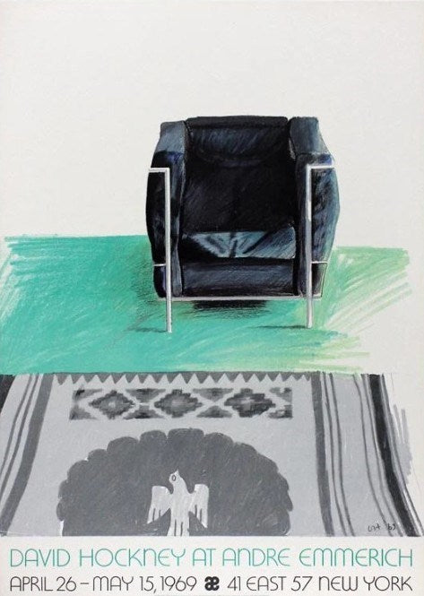Corbusier Chair And Rug Poster 1969 | David Hockney – Clarendon