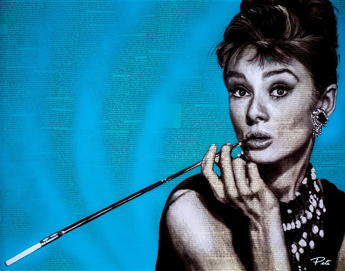 Audrey Hepburn - Cyan | Pete Humphreys – Clarendon Fine Art