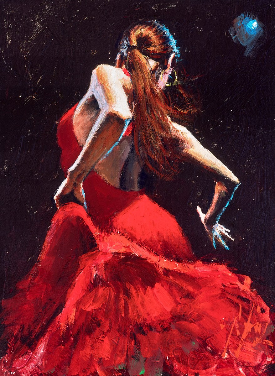 Dancer In Red | Fabian Perez - Clarendon Fine Art