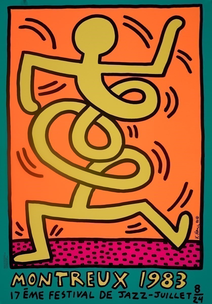 Poster For Montreux Jazz Festival (Green) | Keith Haring