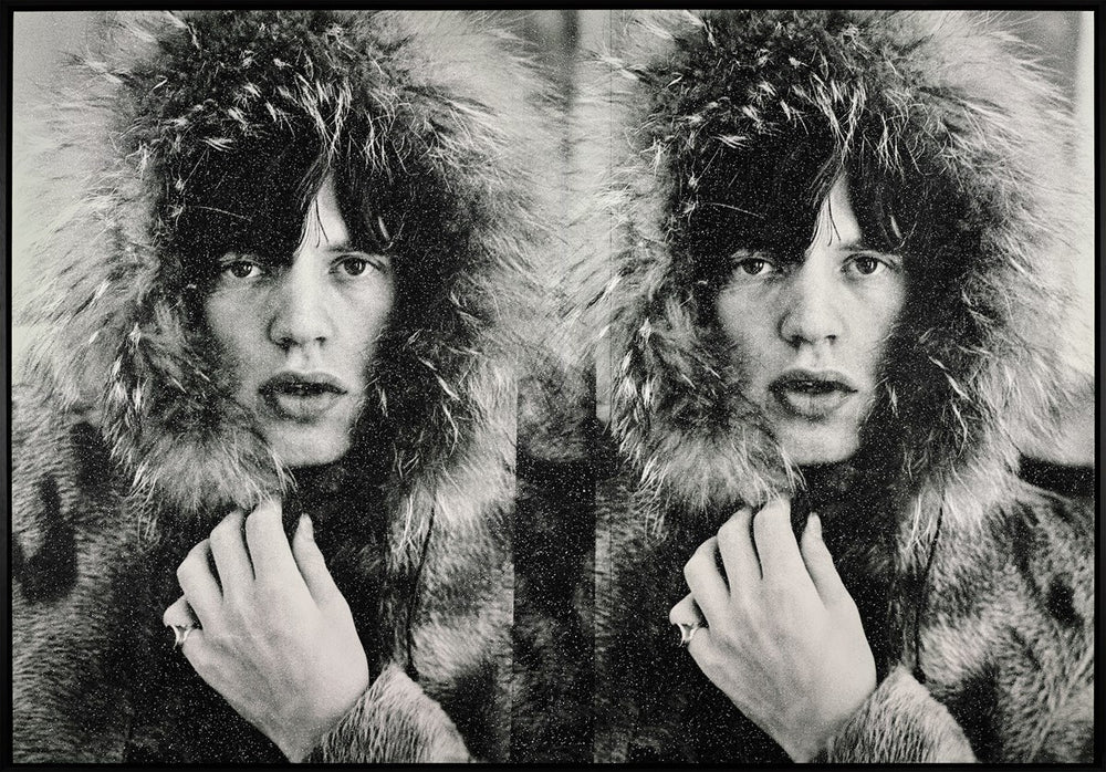 Mick Jagger Diptych, 2023 Love White