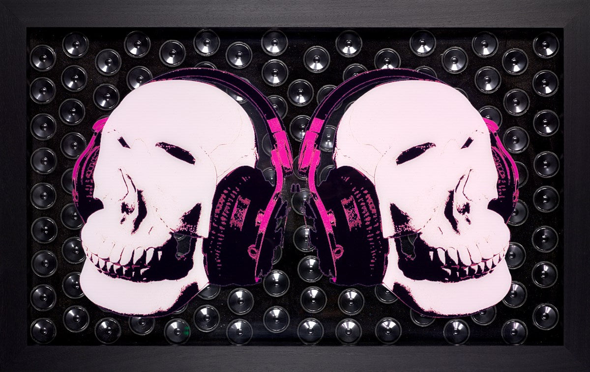 Music Lover-Double Skulls (White) | Maxim – Clarendon Fine Art