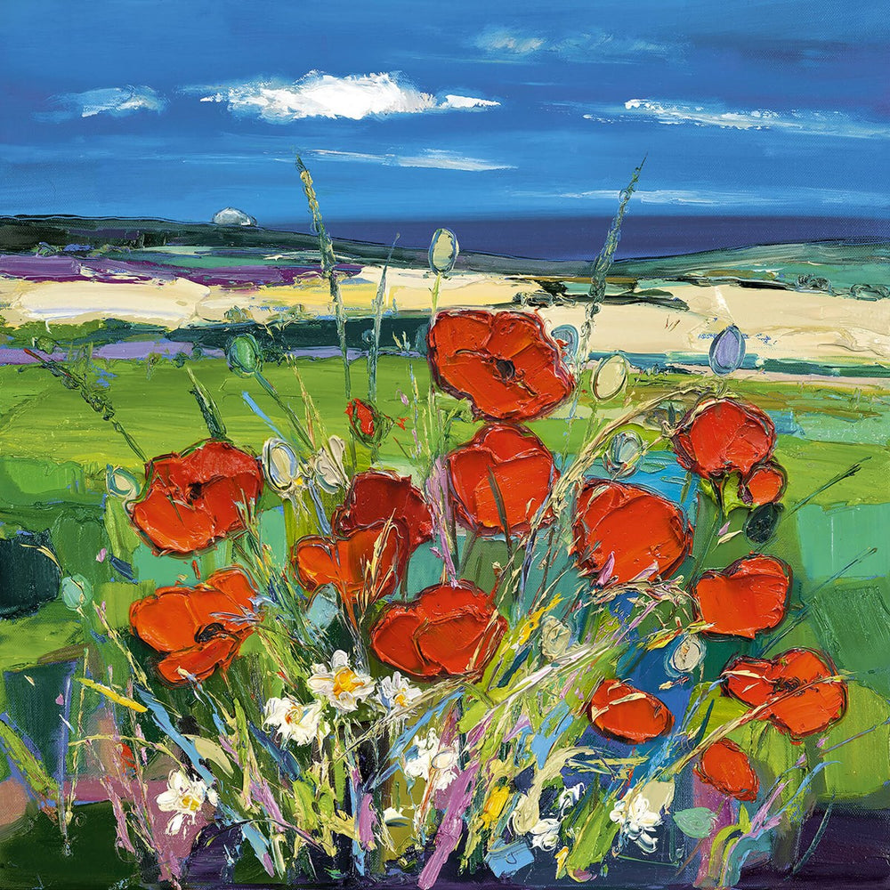 Poppies with a Glimpse of the Sea