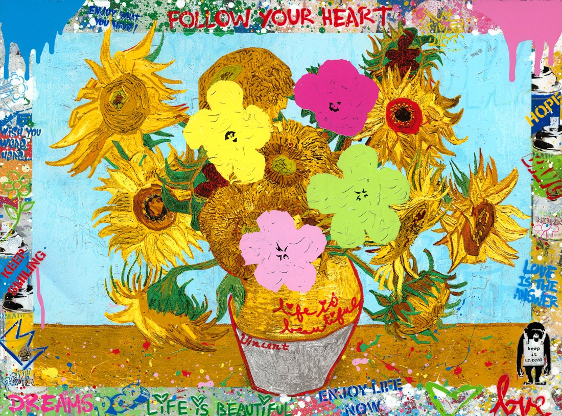 Sunflowers Reimagined | Mr. Brainwash – Clarendon Fine Art