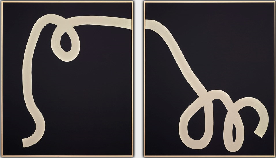Other Side (Diptych, Black 3.0) (Framed)