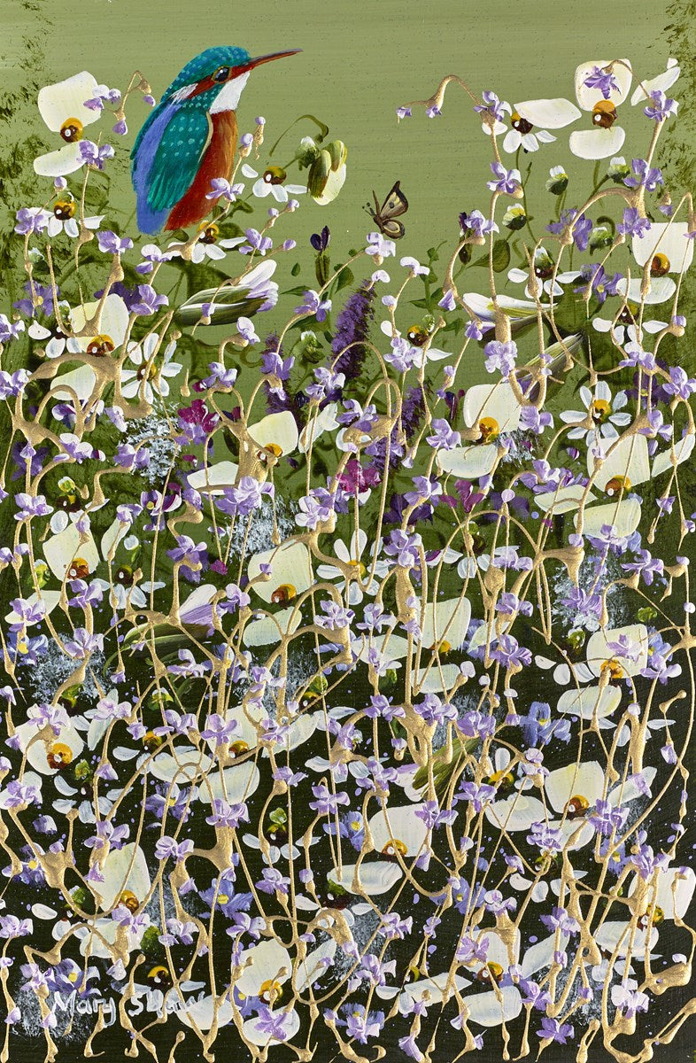 Kingfisher And Butterfly IV Mary Shaw Clarendon Fine Art