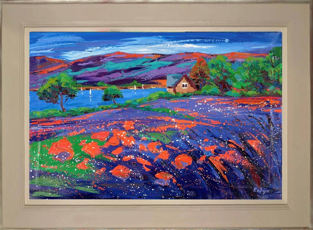 Lockside Poppies, Loch Lomond (Framed)