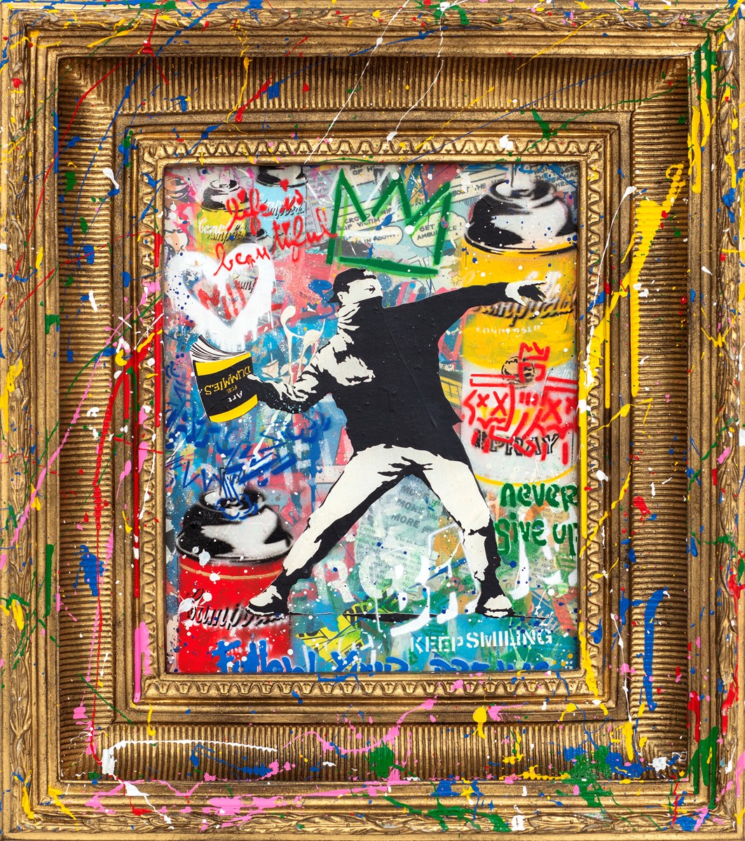 Banksy Thrower | Mr. Brainwash - Clarendon Fine Art