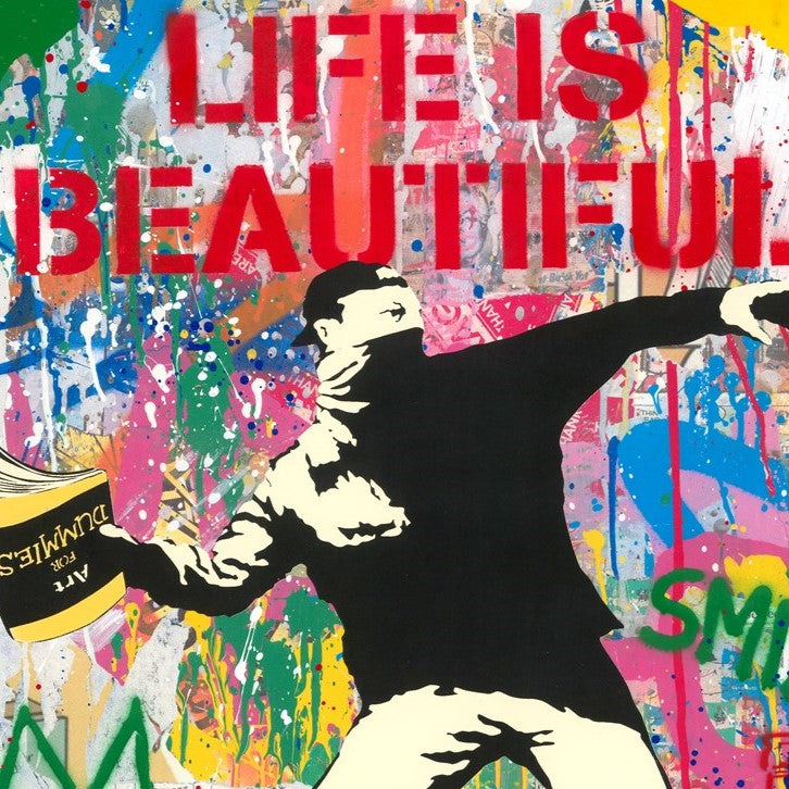 Banksy Thrower | Mr. Brainwash – Clarendon Fine Art