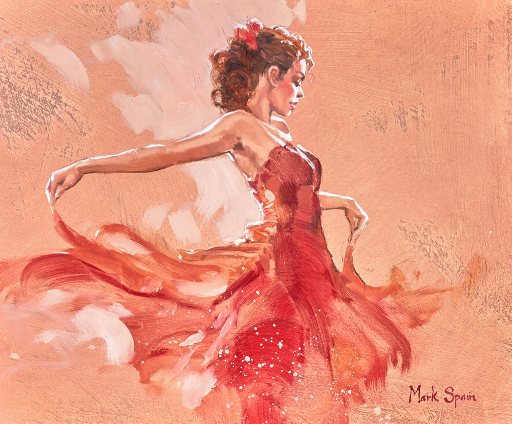 Red Flamenco Dress Held