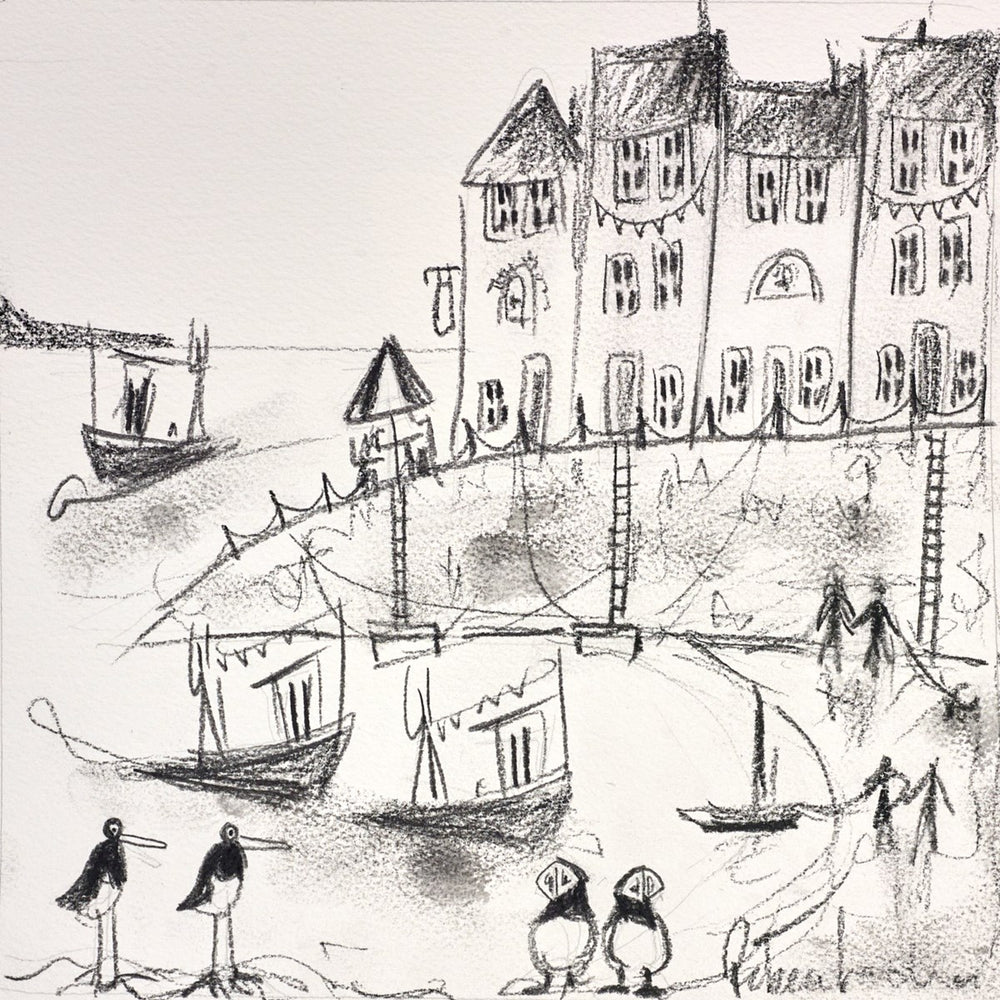 Relaxing at the Harbour II (sketch)