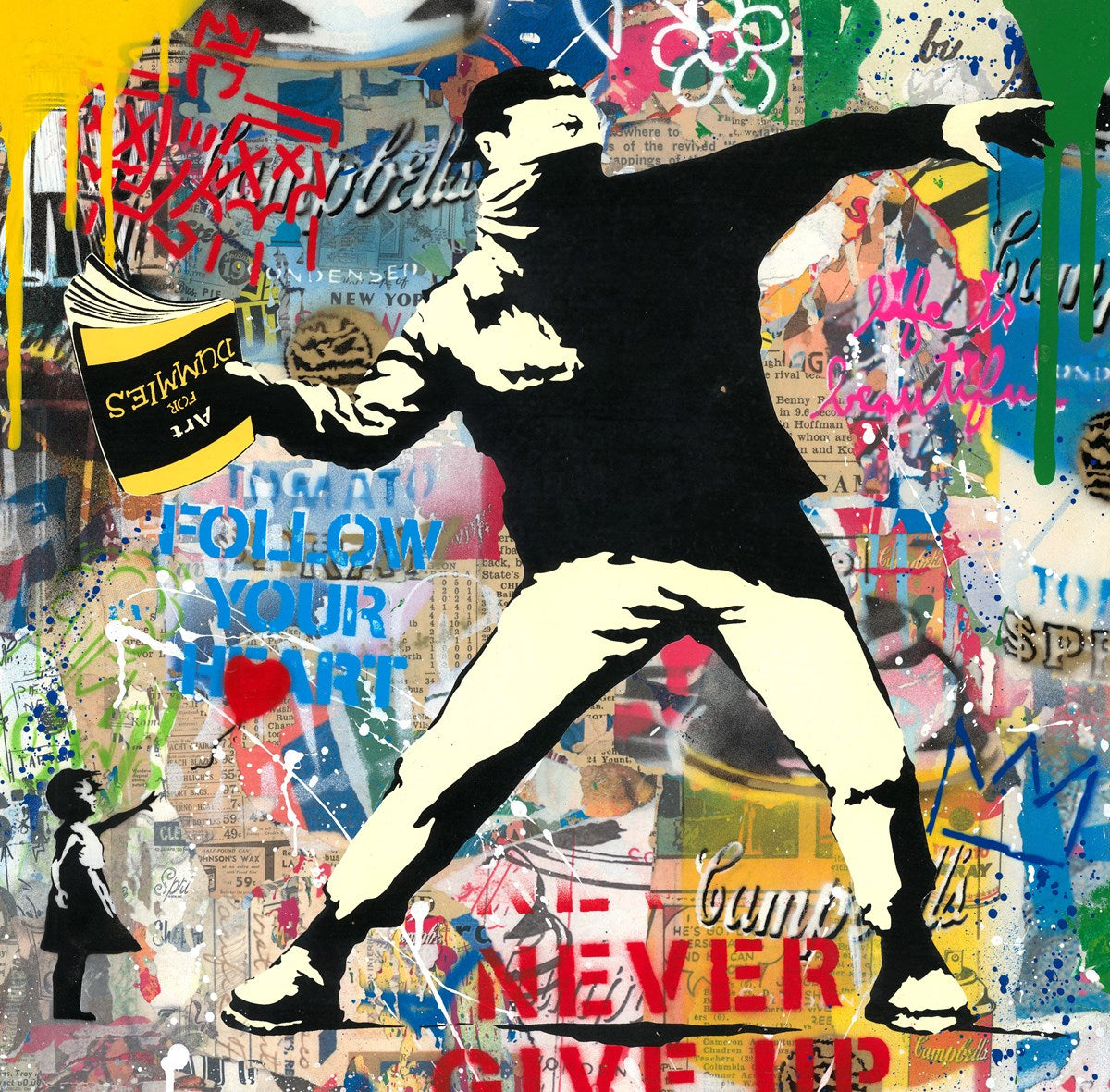 Mr.Brainwash ポスター　Banksy 額装付き Banksy Thrower | Mr. Brainwash – Clarendon Fine Art