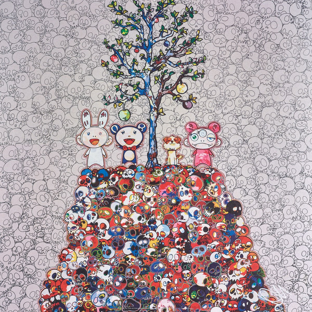 【UR 美品】村上隆 Kaikai Kiki, DOB Kaikai, Kiki, DOB, And POM Atop The Mound Of The Dead | Takashi