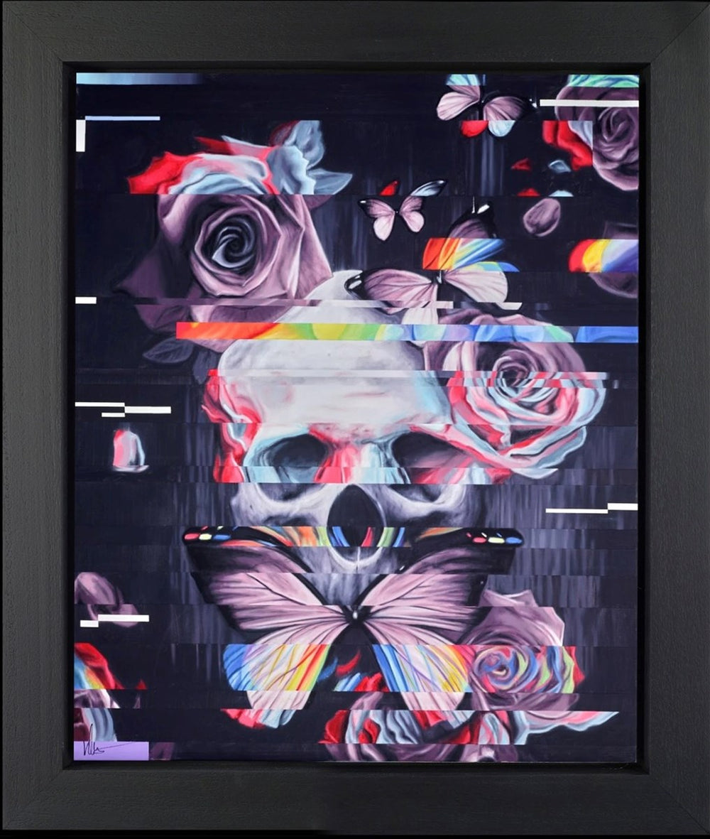 My denial keeps me on the edge of chance, that you'll stay through the night (Framed)