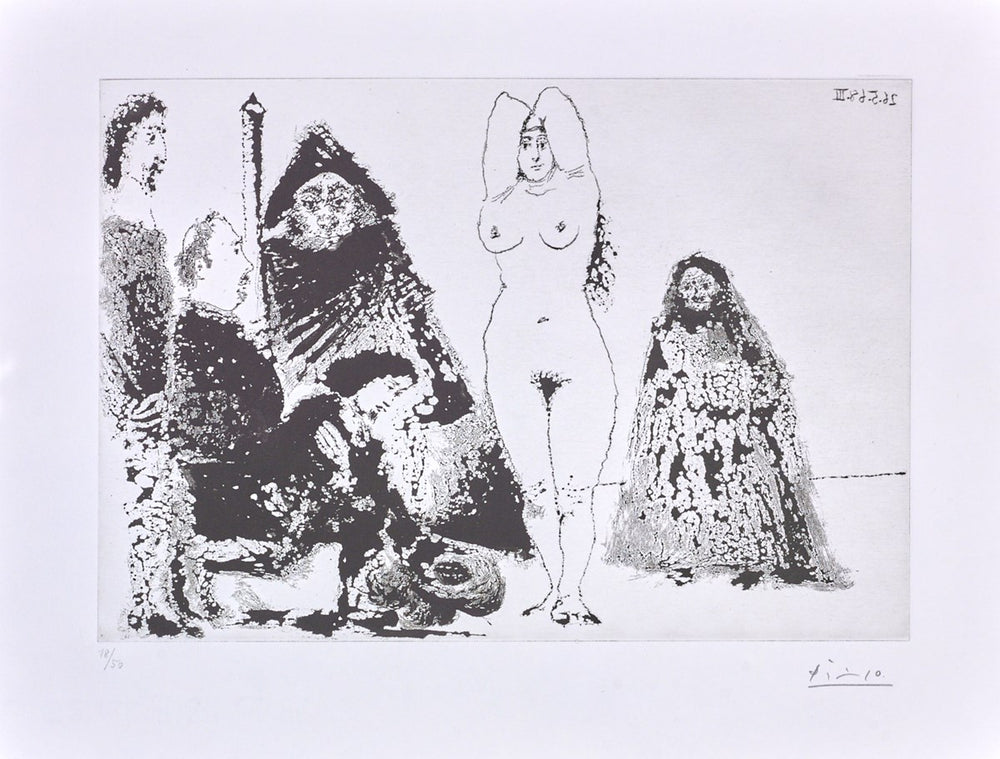 Young Man Kneeling before Nude with Procuress and Others