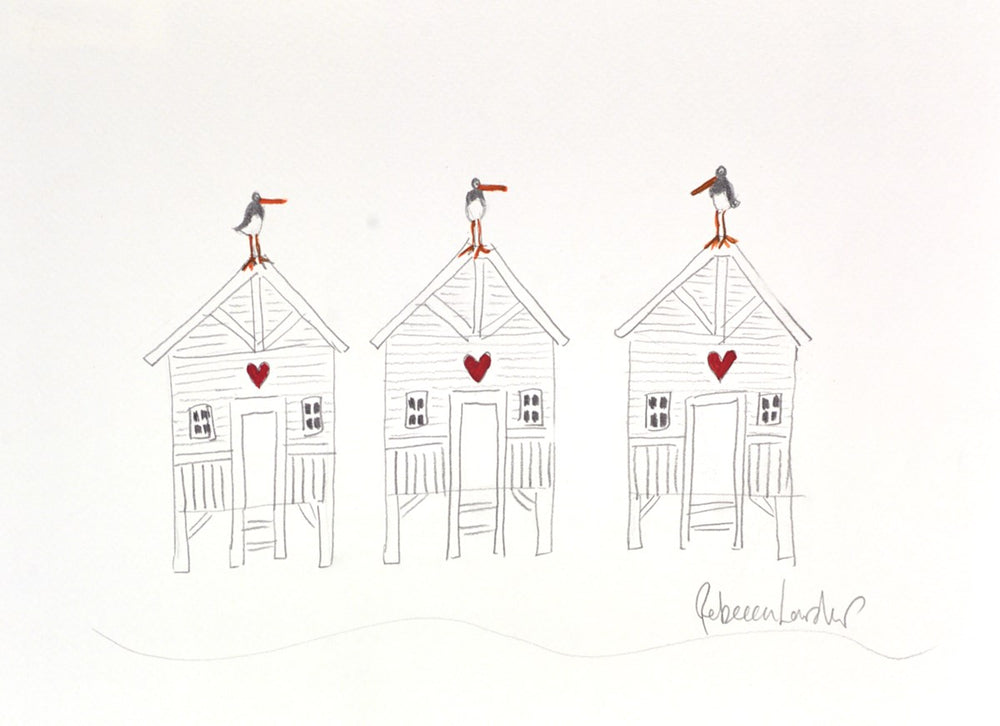 Three Beach Huts (sketch)