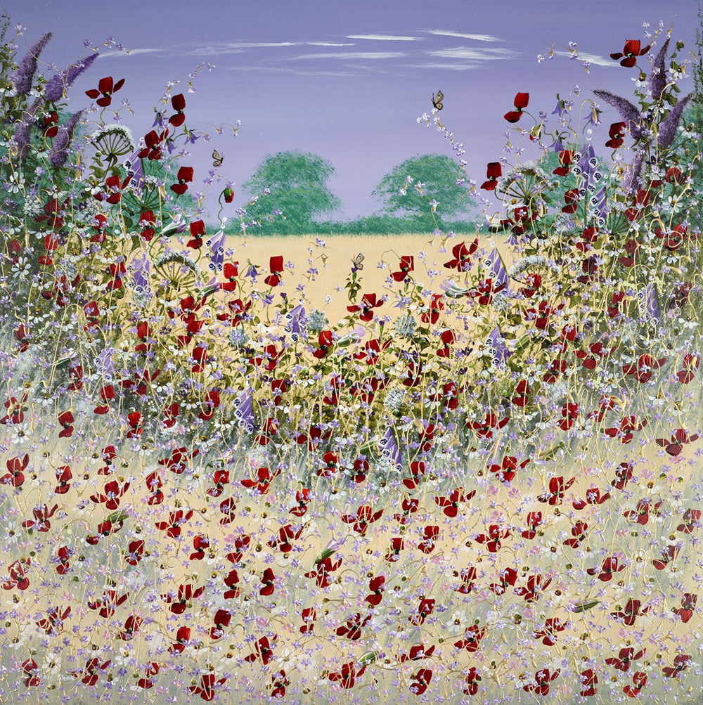 Poppies and butterflies