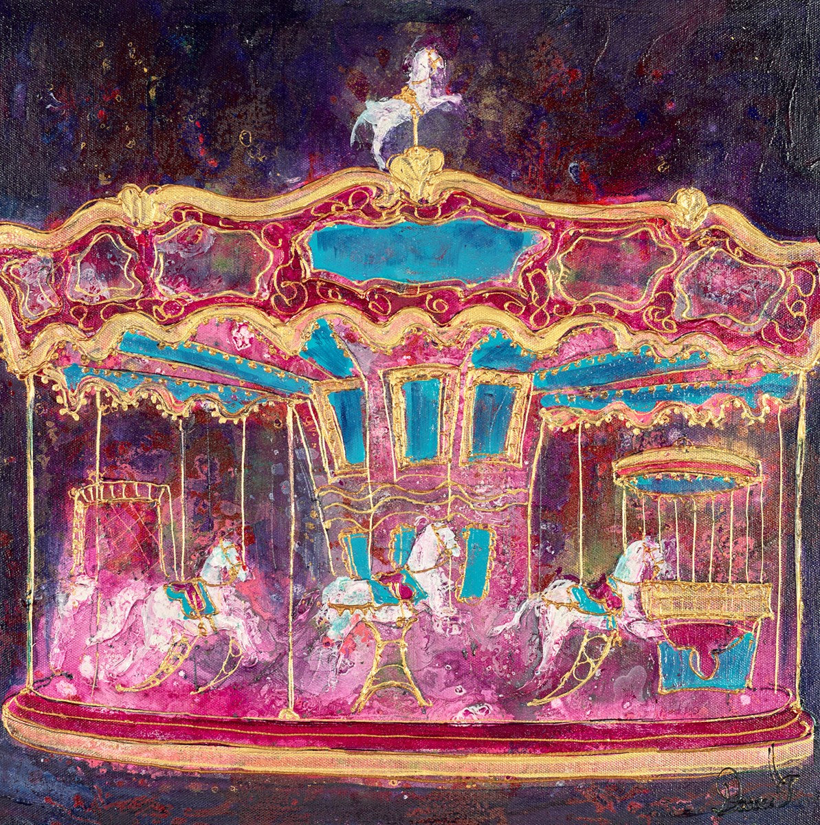 Magenta Carousel | Katharine Dove - Clarendon Fine Art