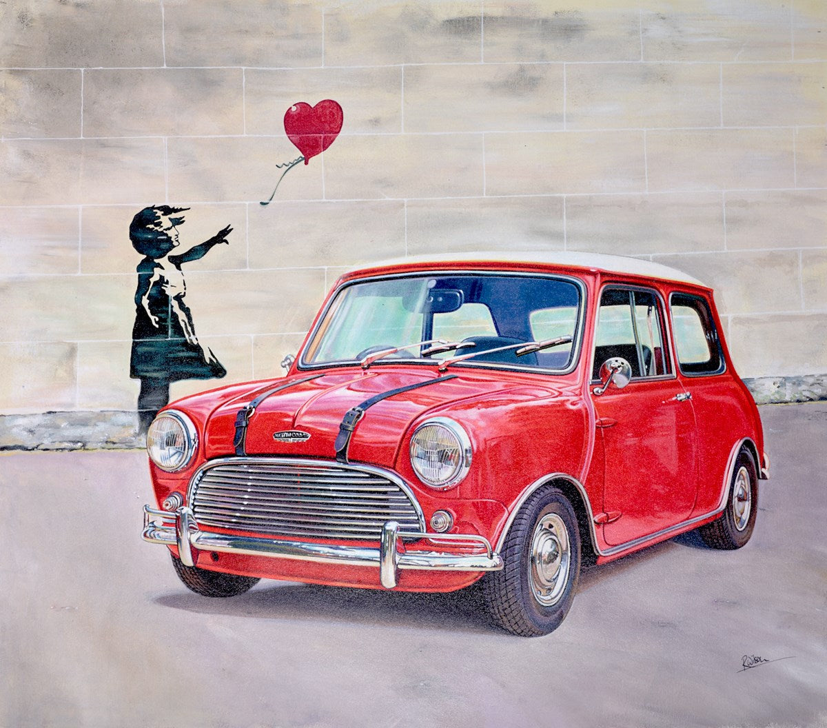 Map Size Mini Roz 1967 Banksy Balloon Girl Red Mini | Roz Wilson – Clarendon Fine Art