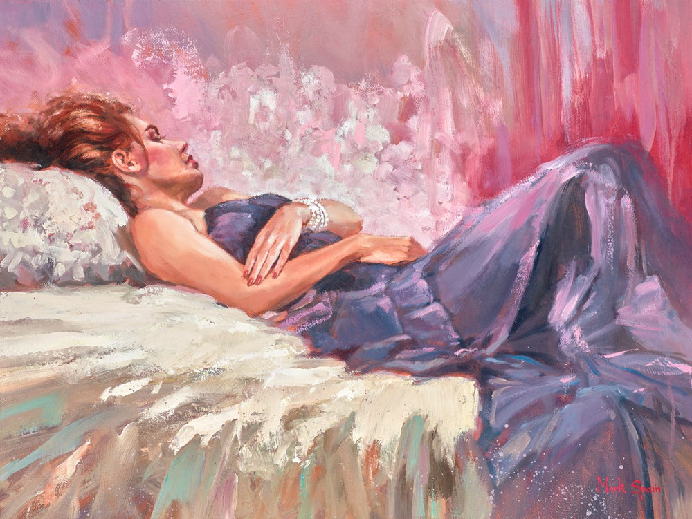 Reclining Purple Dress