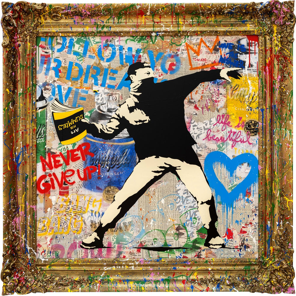 Banksy Thrower | Mr. Brainwash – Clarendon Fine Art
