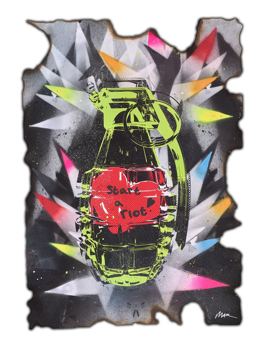 Start A Riot (Green) | Maxim – Clarendon Fine Art