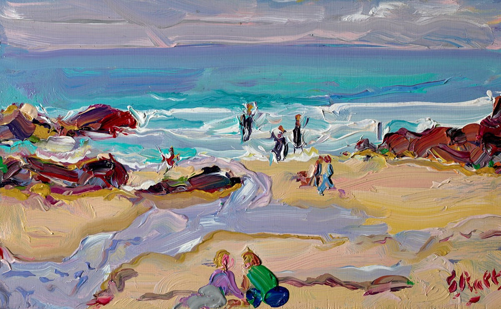 Figures on Trevone Beach
