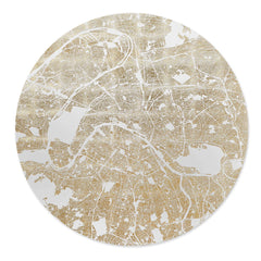 Mappa Mundi Paris (White on Gold)