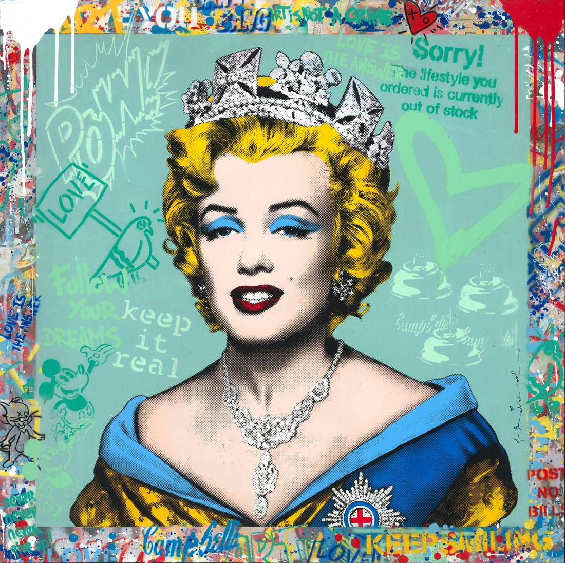 Queen Marilyn - Blue | Mr. Brainwash – Clarendon Fine Art