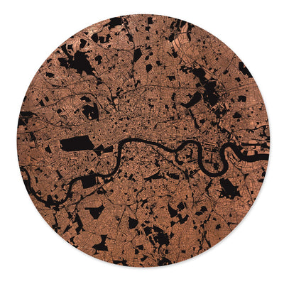 Mappa Mundi London (Black on Copper)