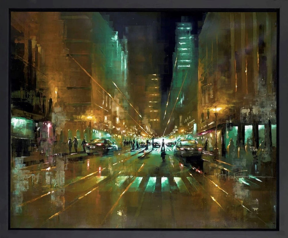 New York Midnight In The City VI (Framed)