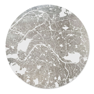 Mappa Mundi Paris (White on Silver)