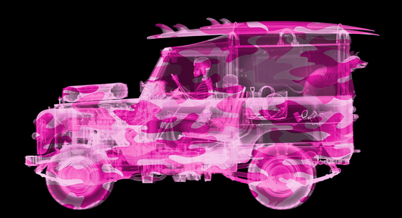 Camouflage Land Rover Surfer Pink | Nick Veasey – Clarendon Fine Art