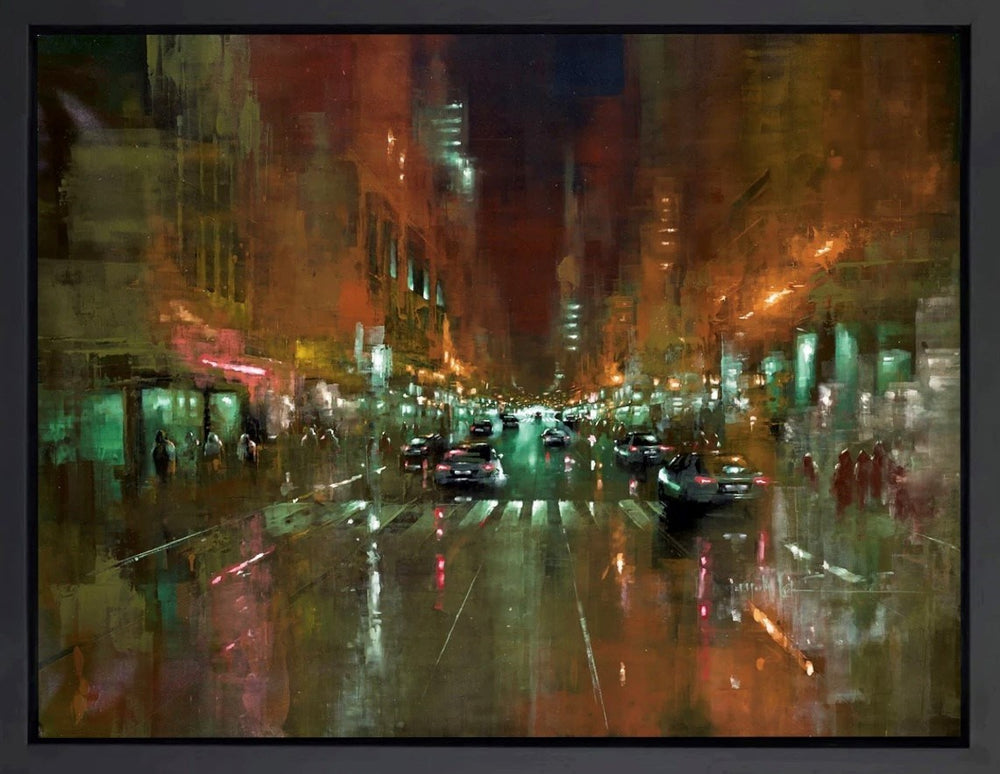 New York Midnight In The City V (Framed)